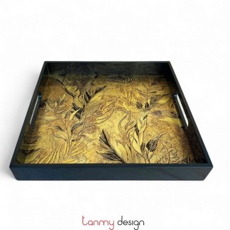Square lacquer tray with pattern 28 cm